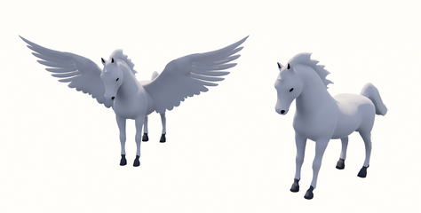 神馬雕塑 天馬雕塑SU模型