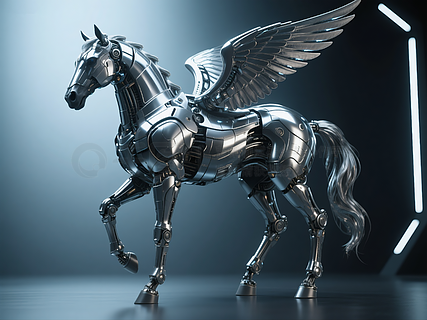 創意馬插畫圖片